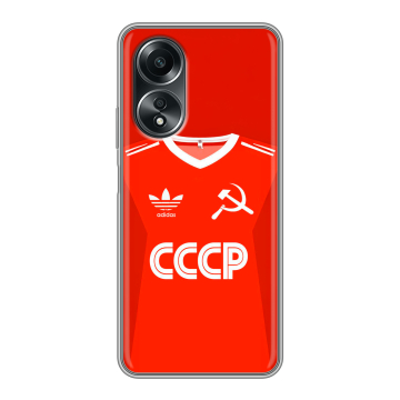 Силиконовый чехол на OPPO A58 4G с принтом Флаг Герб СССР