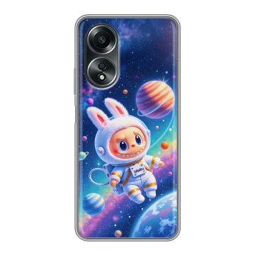 Силиконовый чехол на OPPO A58 4G с принтом Labubu Лабубу Силиконовый чехол на OPPO A58 4G с принтом Labubu Лабубу