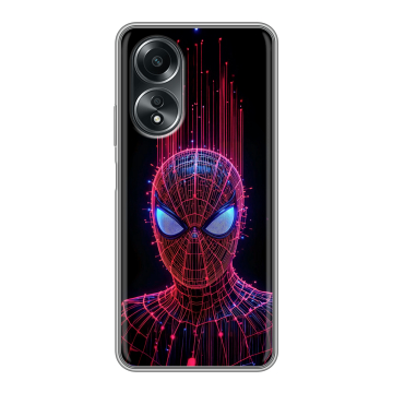 Силиконовый чехол на OPPO A58 4G с принтом Spiderman Человек паук Силиконовый чехол на OPPO A58 4G с принтом Spiderman Человек паук