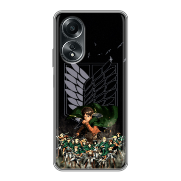 Силиконовый чехол на OPPO A58 4G с принтом Атака титанов