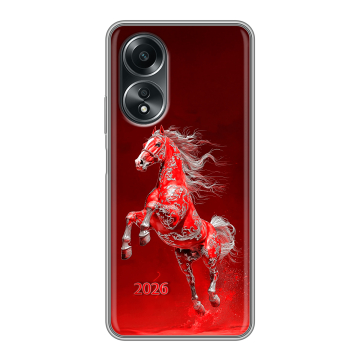 Силиконовый чехол на OPPO A58 4G с принтом Новый год