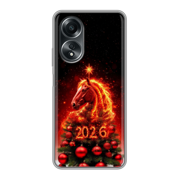 Силиконовый чехол на OPPO A58 4G с принтом Новый год