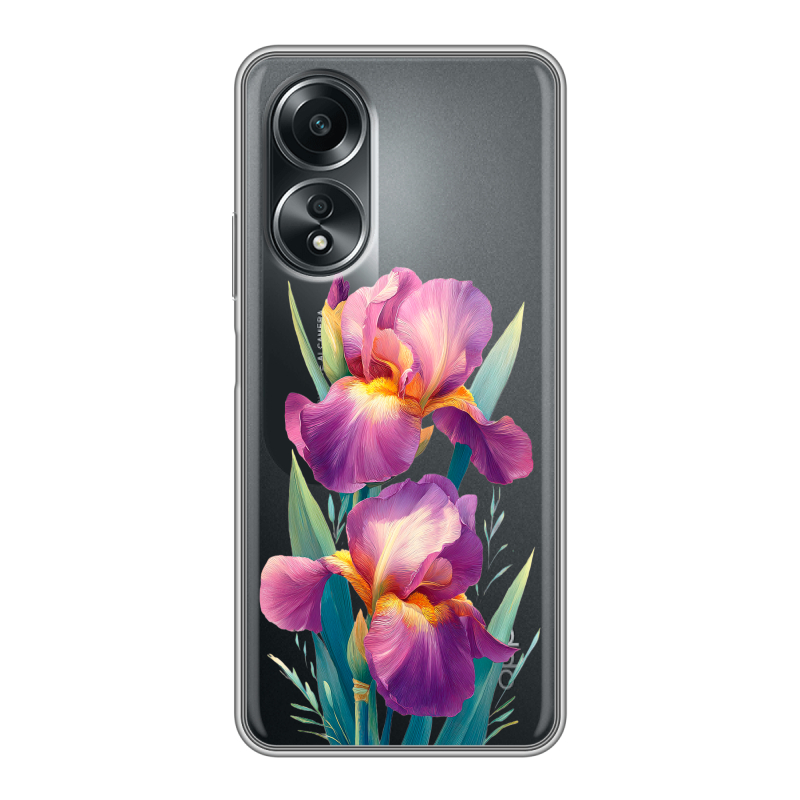 Силиконовый чехол на OPPO A58 4G с принтом Цветы орхидеи Силиконовый чехол на OPPO A58 4G с принтом Цветы орхидеи