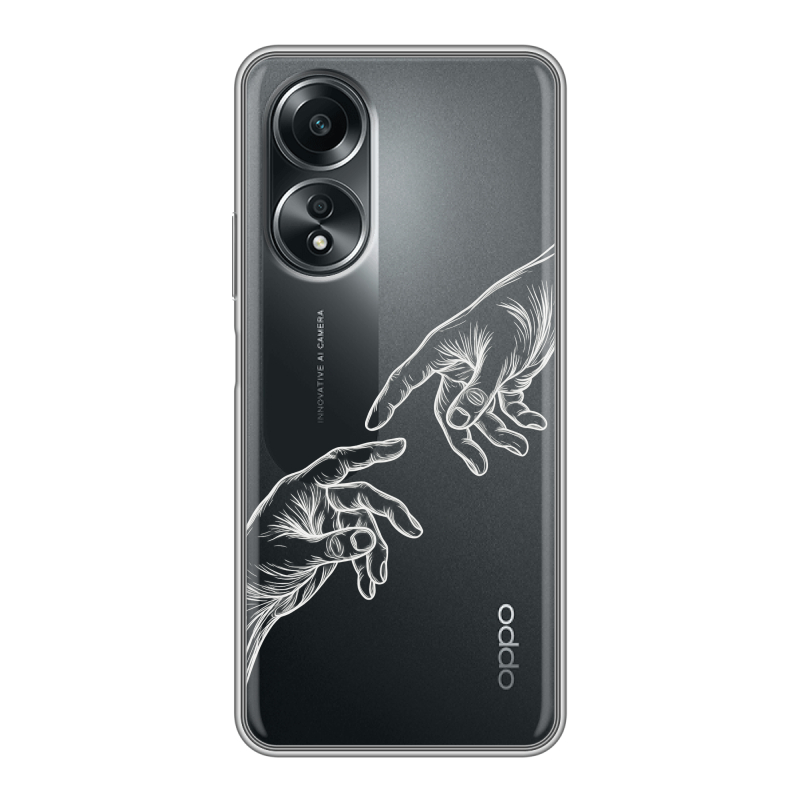 Силиконовый чехол на OPPO A58 4G с принтом Сотворение мира Силиконовый чехол на OPPO A58 4G с принтом Сотворение мира