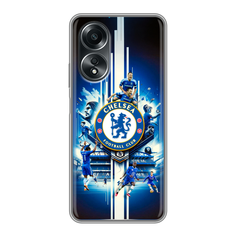 Силиконовый чехол на OPPO A58 4G с принтом Chelsea Челси Силиконовый чехол на OPPO A58 4G с принтом Chelsea Челси