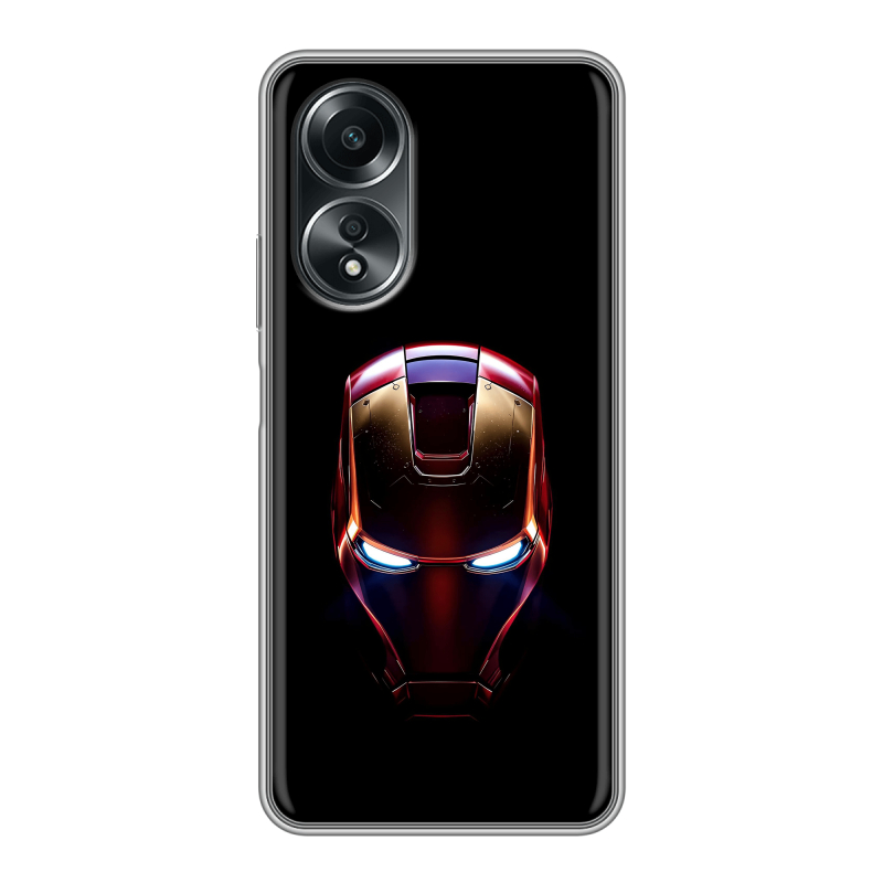 Силиконовый чехол на OPPO A58 4G с принтом IronMan Железный человек Силиконовый чехол на OPPO A58 4G с принтом IronMan Железный человек