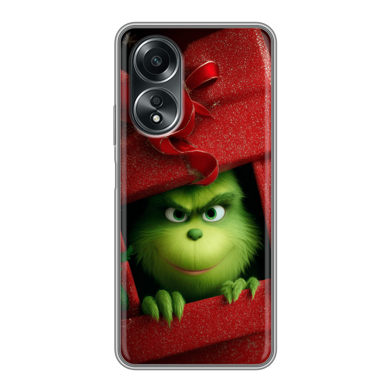 Силиконовый чехол на OPPO A58 4G с принтом Новый год Силиконовый чехол на OPPO A58 4G с принтом Новый год