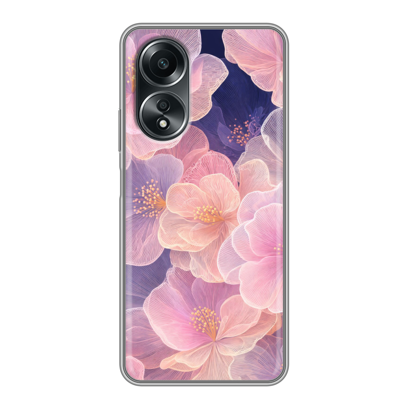 Силиконовый чехол на OPPO A58 4G с принтом женский Силиконовый чехол на OPPO A58 4G с принтом женский