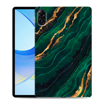 Силиконовый чехол на планшета Huawei Honor Pad X9 с принтом Мрамор зеленое золото Силиконовый чехол на планшета Huawei Honor Pad X9 с принтом Мрамор зеленое золото