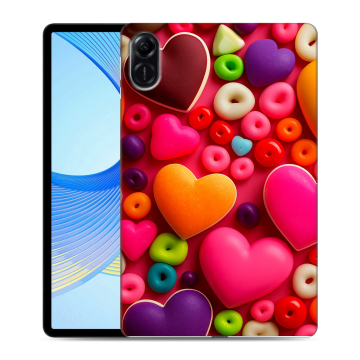 Силиконовый чехол на планшета Huawei Honor Pad X9 с принтом Сердечки Силиконовый чехол на планшета Huawei Honor Pad X9 с принтом Сердечки