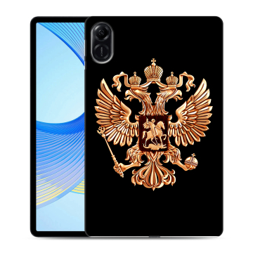 Силиконовый чехол на Huawei Honor Pad X9 с принтом Герб России золотой