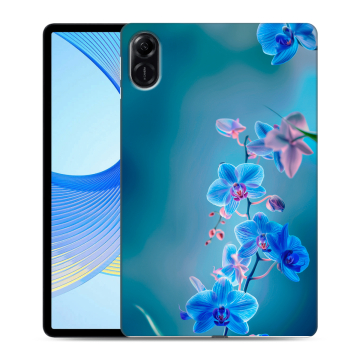 Силиконовый чехол на Huawei Honor Pad X9 с принтом Голубые цветы Силиконовый чехол на Huawei Honor Pad X9 с принтом Голубые цветы