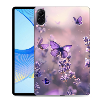 Силиконовый чехол на Huawei Honor Pad X9 с принтом бабочки и лаванда