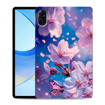 Силиконовый чехол на Huawei Honor Pad X9 с принтом цветы бабочки Силиконовый чехол на Huawei Honor Pad X9 с принтом цветы бабочки