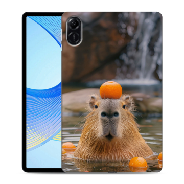 Силиконовый чехол на Huawei Honor Pad X9 с принтом Капибара с апельсином Силиконовый чехол на Huawei Honor Pad X9 с принтом Капибара с апельсином