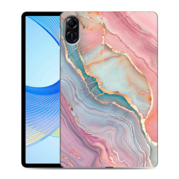 Силиконовый чехол на Huawei Honor Pad X9 с принтом розовый мрамор