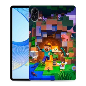 Силиконовый чехол на Huawei Honor Pad X9 с принтом Майнкрафт Minecraft