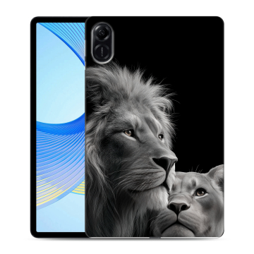Силиконовый чехол на Huawei Honor Pad X9 с принтом Лев кошки