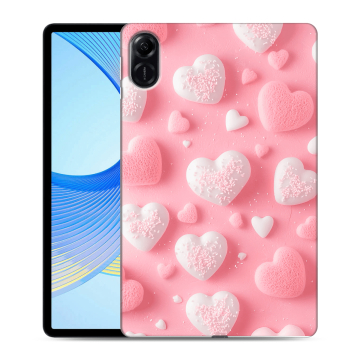 Силиконовый чехол на Huawei Honor Pad X9 с принтом Сердечки