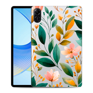 Силиконовый чехол на Huawei Honor Pad X9 с принтом Цветы паттерн