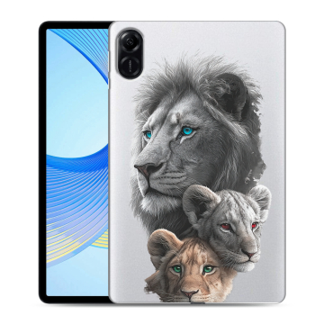Силиконовый чехол на Huawei Honor Pad X9 с принтом Львы