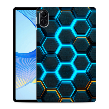 Силиконовый чехол на Huawei Honor Pad X9 с принтом Неоновые соты