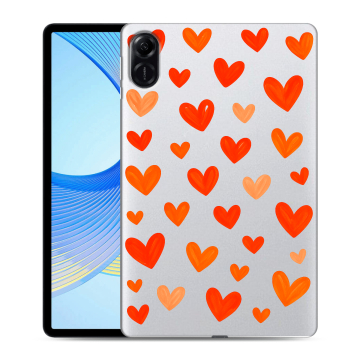 Силиконовый чехол на Huawei Honor Pad X9 с принтом Сердечки