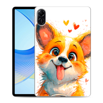 Силиконовый чехол на Huawei Honor Pad X9 с принтом корги Силиконовый чехол на Huawei Honor Pad X9 с принтом корги