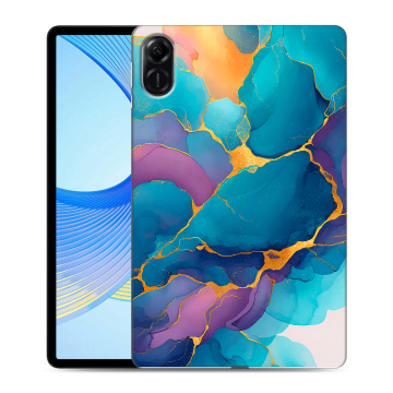 Силиконовый чехол на Huawei Honor Pad X9 с принтом Мрамор блестки