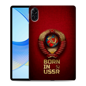 Силиконовый чехол на Huawei Honor Pad X9 с принтом Флаг Герб СССР