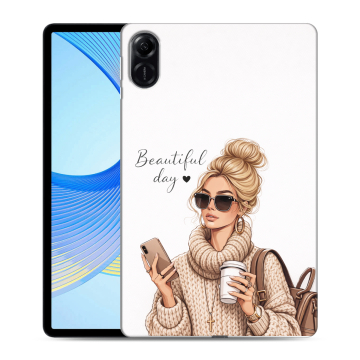 Силиконовый чехол на Huawei Honor Pad X9 с принтом женский Силиконовый чехол на Huawei Honor Pad X9 с принтом женский
