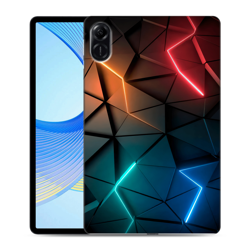 Силиконовый противоударный чехол на Huawei Honor Pad X9 с принтом Абстракция неон Силиконовый противоударный чехол на Huawei Honor Pad X9 с принтом Абстракция неон