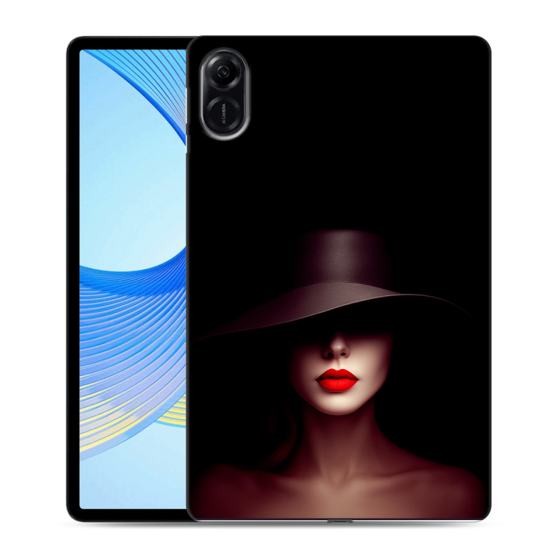 Силиконовый чехол на Huawei Honor Pad X9 с принтом Девушка в шляпе Силиконовый чехол на Huawei Honor Pad X9 с принтом Девушка в шляпе