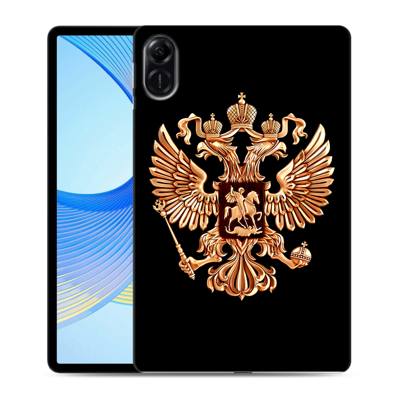 Силиконовый чехол на Huawei Honor Pad X9 с принтом Герб России золотой Силиконовый чехол на Huawei Honor Pad X9 с принтом Герб России золотой