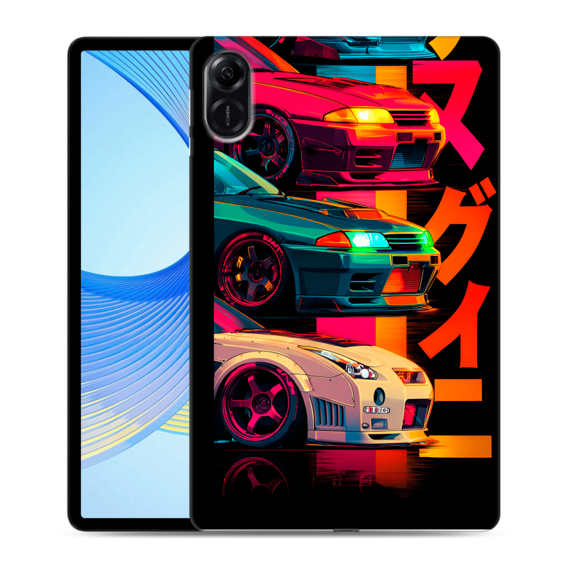 Силиконовый чехол на Huawei Honor Pad X9 с принтом Гоночные машины Силиконовый чехол на Huawei Honor Pad X9 с принтом Гоночные машины