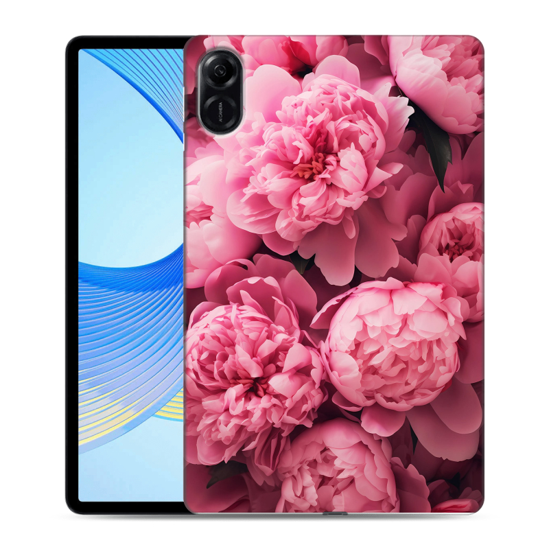 Силиконовый противоударный чехол на Huawei Honor Pad X9 с принтом цветы пионы Силиконовый противоударный чехол на Huawei Honor Pad X9 с принтом цветы пионы