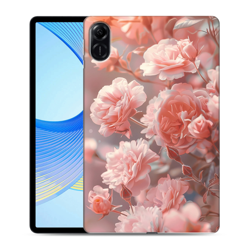 Силиконовый противоударный чехол на Huawei Honor Pad X9 с принтом Розовые розы Силиконовый противоударный чехол на Huawei Honor Pad X9 с принтом Розовые розы