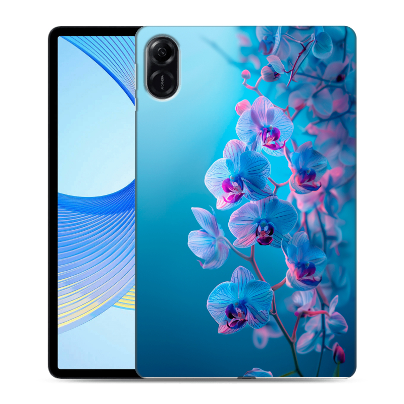 Силиконовый чехол на Huawei Honor Pad X9 с принтом голубые орхидеи Силиконовый чехол на Huawei Honor Pad X9 с принтом голубые орхидеи