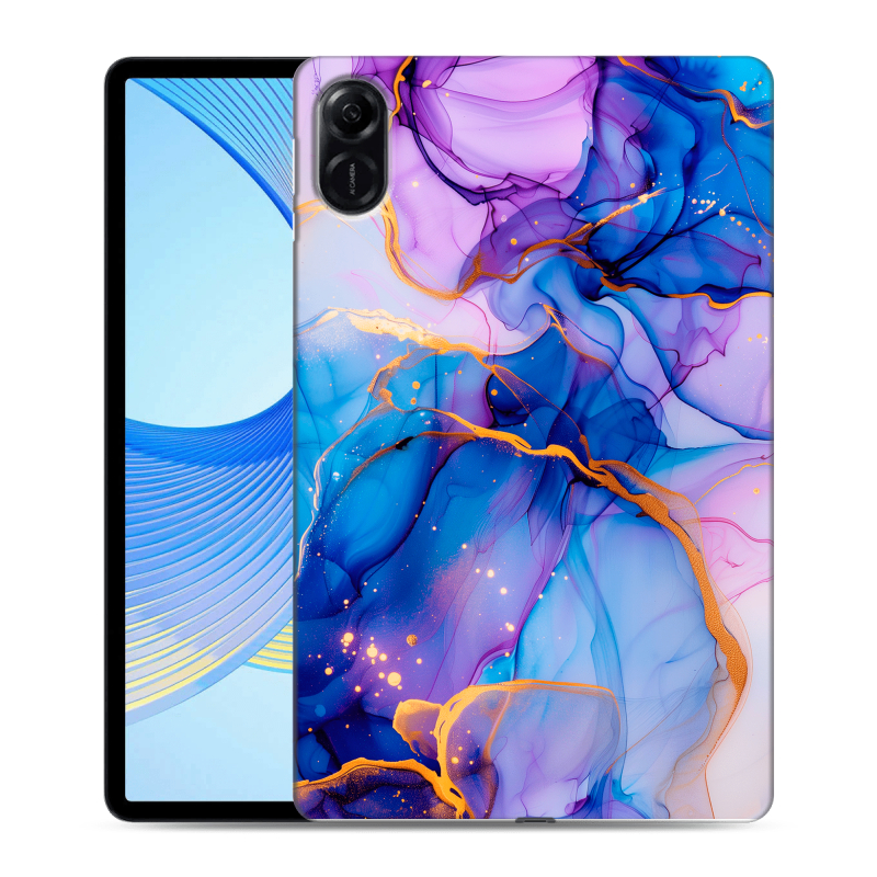 Силиконовый чехол на Huawei Honor Pad X9 с принтом синий мрамор Силиконовый чехол на Huawei Honor Pad X9 с принтом синий мрамор