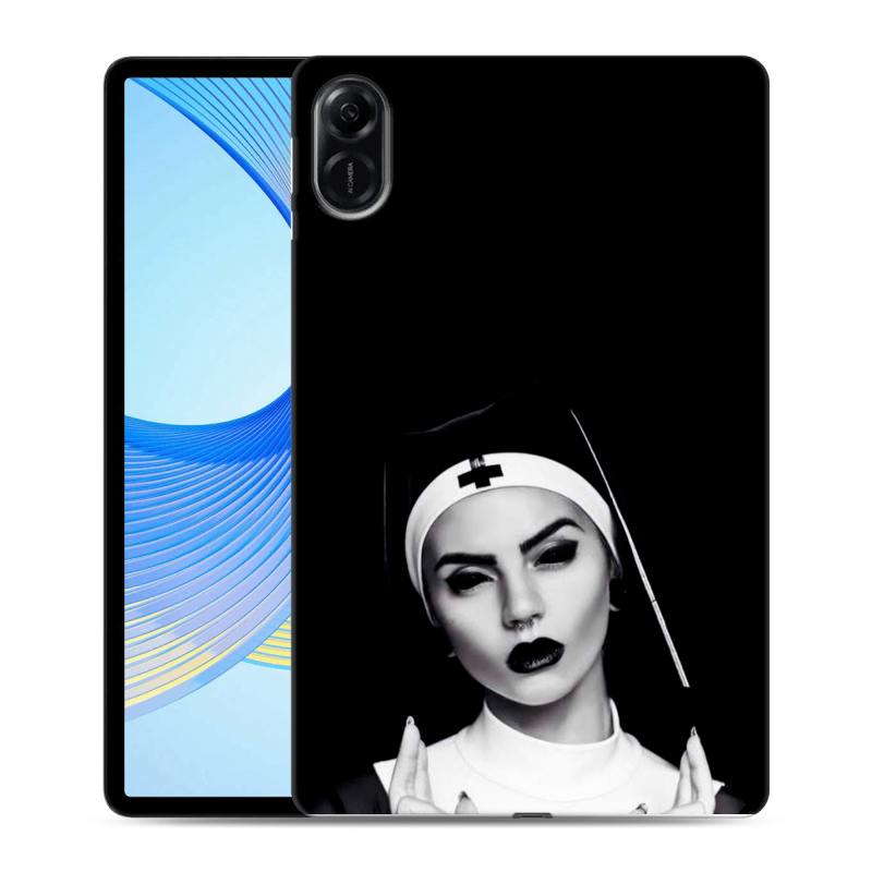 Силиконовый чехол на Huawei Honor Pad X9 с принтом монашка Силиконовый чехол на Huawei Honor Pad X9 с принтом монашка
