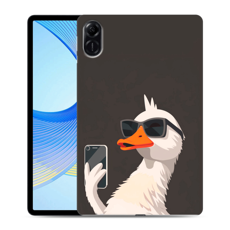 Силиконовый чехол на Huawei Honor Pad X9 с принтом утка в очках Силиконовый чехол на Huawei Honor Pad X9 с принтом утка в очках