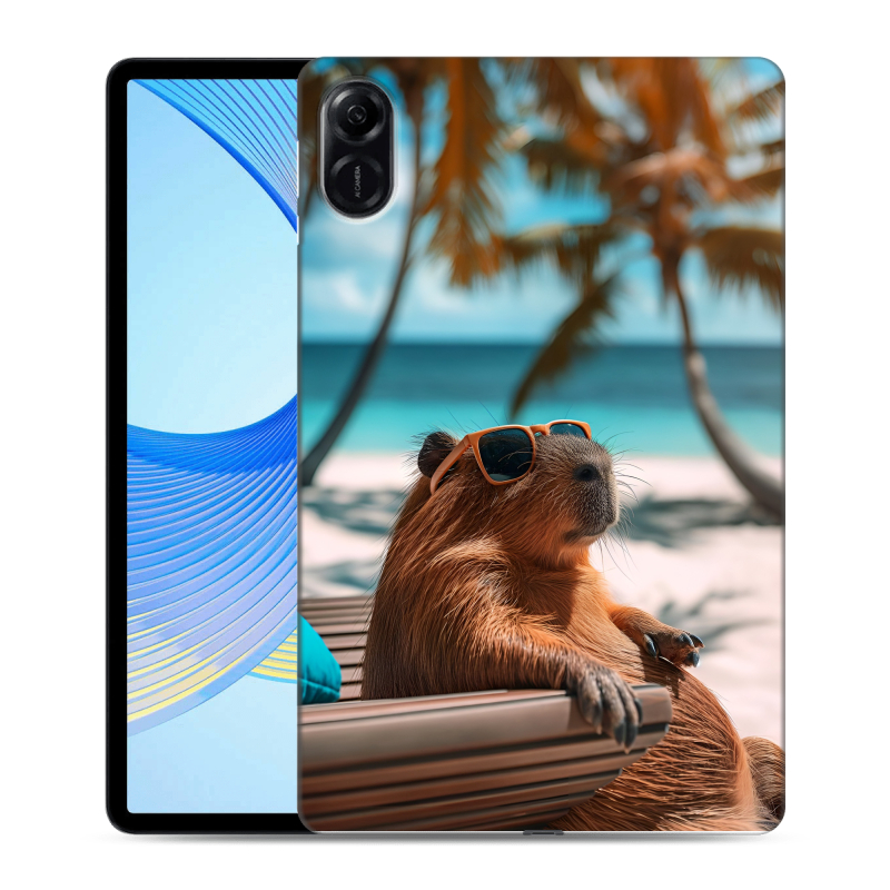 Силиконовый противоударный чехол на Huawei Honor Pad X9 с принтом Капибара Силиконовый противоударный чехол на Huawei Honor Pad X9 с принтом Капибара