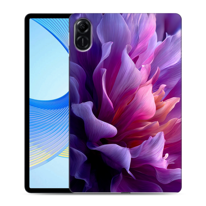Силиконовый противоударный чехол на Huawei Honor Pad X9 с принтом женский цветы Силиконовый противоударный чехол на Huawei Honor Pad X9 с принтом женский цветы