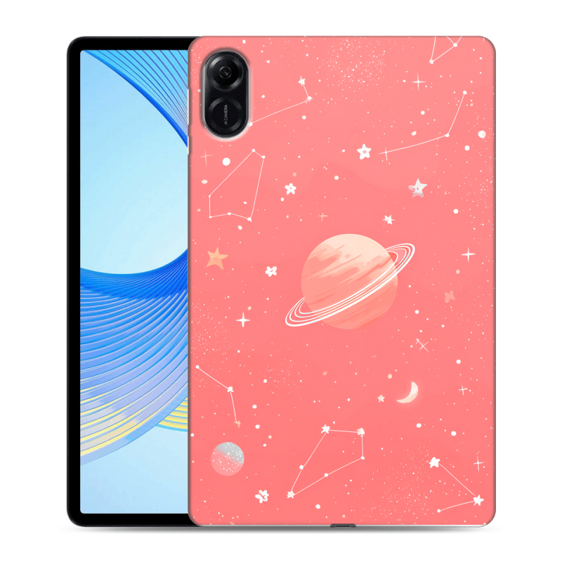 Силиконовый противоударный чехол на Huawei Honor Pad X9 с принтом Розовый космос Силиконовый противоударный чехол на Huawei Honor Pad X9 с принтом Розовый космос