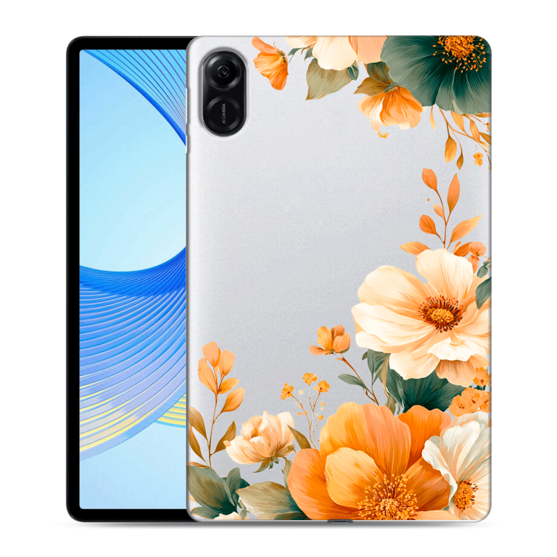 Силиконовый противоударный чехол на Huawei Honor Pad X9 с принтом Цветы принт Силиконовый противоударный чехол на Huawei Honor Pad X9 с принтом Цветы принт