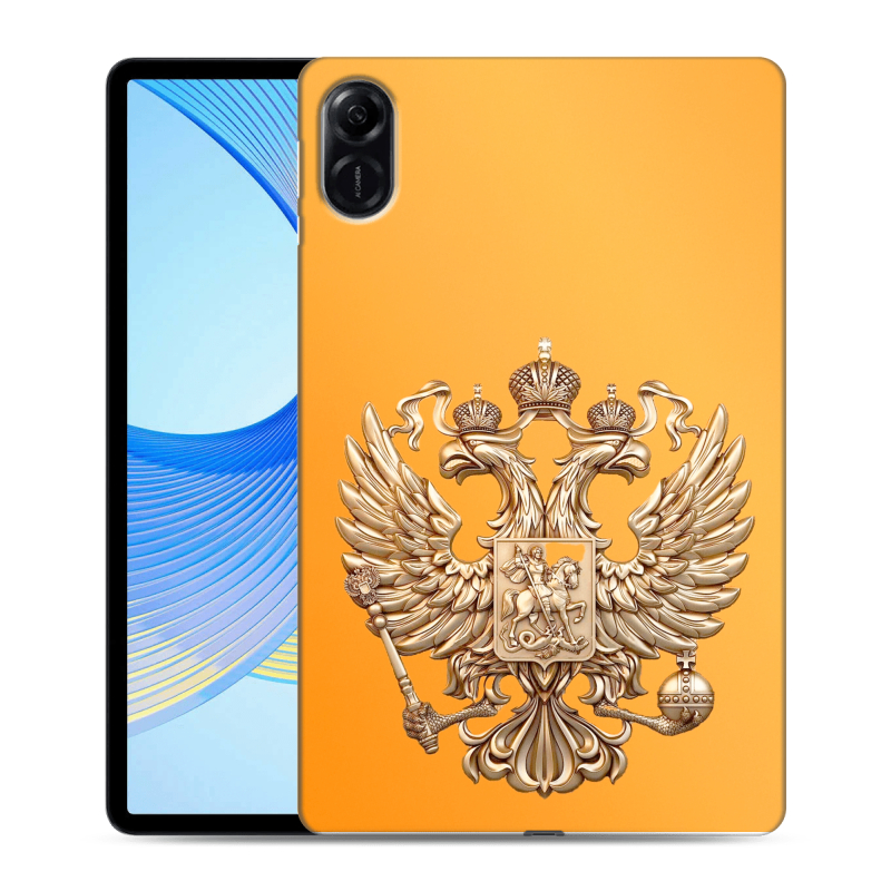 Силиконовый противоударный чехол на Huawei Honor Pad X9 с принтом Герб Флаг России Силиконовый противоударный чехол на Huawei Honor Pad X9 с принтом Герб Флаг России
