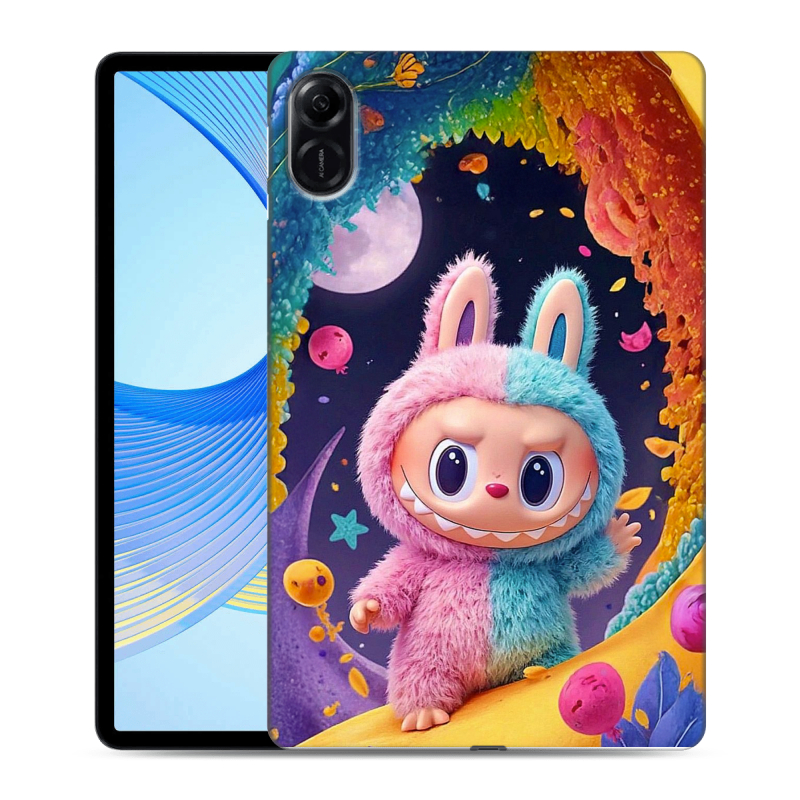 Силиконовый противоударный чехол на Huawei Honor Pad X9 с принтом Labubu Лабубу Силиконовый противоударный чехол на Huawei Honor Pad X9 с принтом Labubu Лабубу