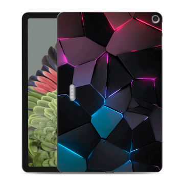 Силиконовый противоударный чехол на планшета Google Pixel Tablet с принтом Геометрия неона