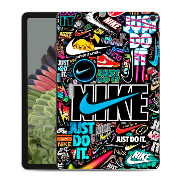 Силиконовый противоударный чехол на Google Pixel Tablet с принтом найк nike черный Силиконовый противоударный чехол на Google Pixel Tablet с принтом найк nike черный