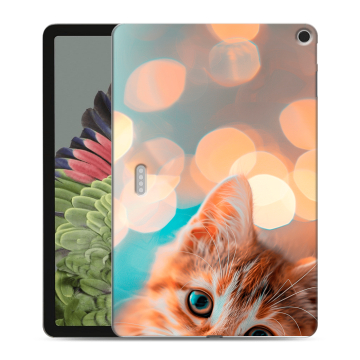 Силиконовый противоударный чехол на Google Pixel Tablet с принтом котик Силиконовый противоударный чехол на Google Pixel Tablet с принтом котик